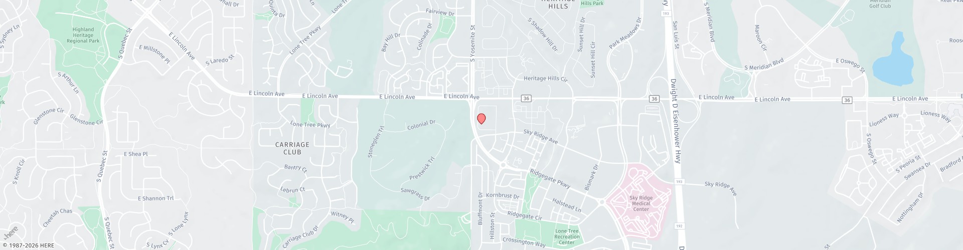 Location Map: 10005 Commons Street Lone Tree, CO 80124